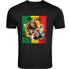 Load image into Gallery viewer, One Love Bob Marley Kingston Jamaica 1945 Rasta Leaf TEE Zion Rootswear Licensed T-Shirt Tee