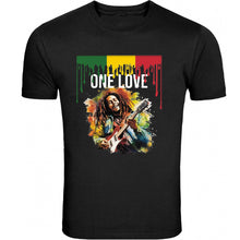 Load image into Gallery viewer, One Love Bob Marley Kingston Jamaica 1945 Rasta Leaf TEE Zion Rootswear Licensed T-Shirt Tee