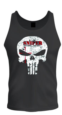 us sniper one shot one kill black premium unisex t-shirt tank top