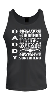 daddy superhero t-shirt father's day gift for dad hoodies sweatshirt long sleeve tank top s to 5xl
