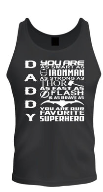 daddy superhero t-shirt father's day gift for dad unisex tee tank top s-2xl