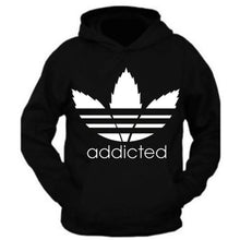 Load image into Gallery viewer, addicted tee hoodie sweatshirt weed blunt kush dope swag marijuana shirt flag front  s - 5xl black