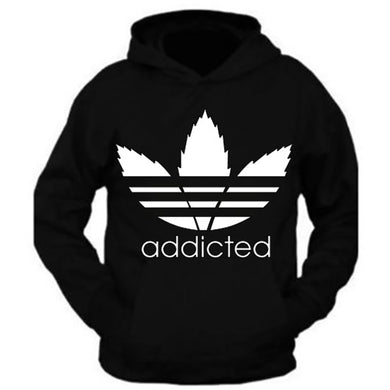 addicted tee hoodie sweatshirt weed blunt kush dope swag marijuana shirt flag front  s - 5xl black