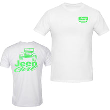 Load image into Gallery viewer, neon green jeep girl t-shirt  4x4 /// off road s to 5xl tee