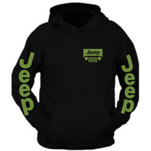 Load image into Gallery viewer, new all colors jeep tee /// black hoodie // s-2xl /// 4x4 /// off road black hoodie hooded sweatshirt