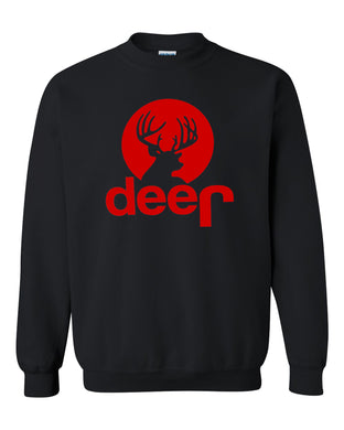 red jeep sweatshirt jeep deer hunting buck shirt unisex crew-neck sweatshirt tee