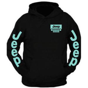 new all colors jeep tee /// black hoodie // s-2xl /// 4x4 /// off road black hoodie hooded sweatshirt