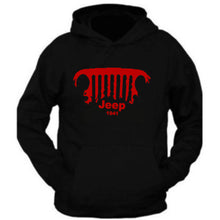 Load image into Gallery viewer, red establish jeep 1941 shirt unisex shirt hoodie sweatshirt (hoodie)