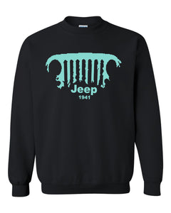 jeep sweatshirt/// jeep only in a jeep 1941 // 2xl /// 4x4 ///off road unisex crewneck sweatshirt tee