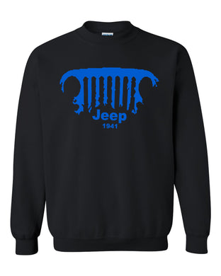 blue jeep sweatshirt/// jeep only in a jeep 1941 // 2xl /// 4x4 ///off road unisex crewneck sweatshirt tee