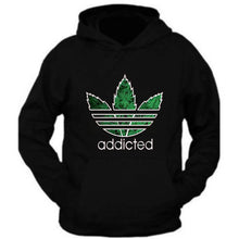 Load image into Gallery viewer, addicted weed leaf hoodie sweatshirt s - 5xl black