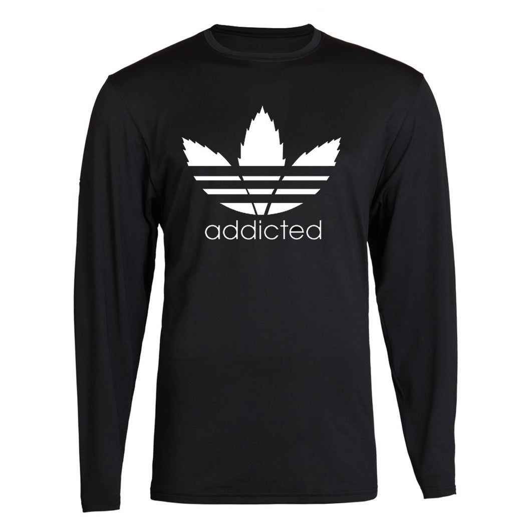 addicted tee weed blunt kush dope swag marijuana shirt flag unisex black  s - 2xl black long sleeve tee