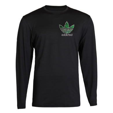 addicted tee weed blunt kush dope swag marijuana shirt flag unisex black  s - 2xl black long sleeve tee