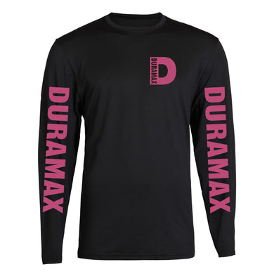 duramax pink big design color black long sleeve tee