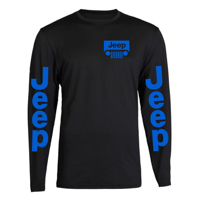 blue jeep s - 2xl 4x4 off road long sleeve tee