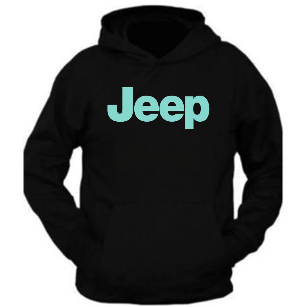 mint green jeep hoodie sweatshirt