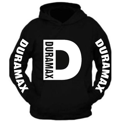 duramax white big design color black hoodie hooded sweatshirt