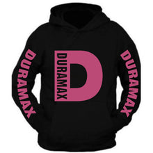 Load image into Gallery viewer, duramax pink big design color black hoodie hooded sweatshirt