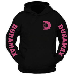 duramax hoodie sweatshirt all sizes all colors the back is plain pink