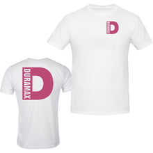 Load image into Gallery viewer, duramax pink big design t-shirt unisex color black &amp; white tee