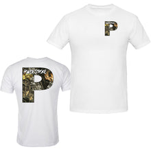 Load image into Gallery viewer, powerstroke camo diesel power front &amp; back ford power stroke diesel t-shirt tee