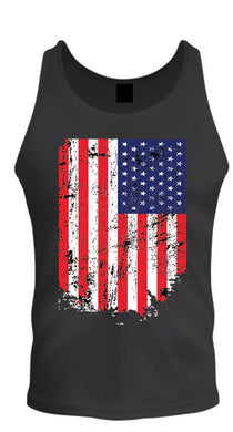 usa flag black tee s -2xl black tank top