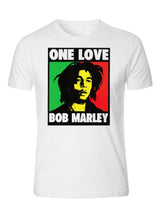 Load image into Gallery viewer, one love bob marley kingston jamaica 1945 rasta leaf tee zion rootswear licensed t-shirt tee