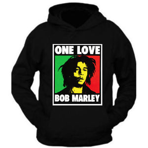 one love bob marley kingston jamaica 1945 rasta leaf tee zion rootswear licensed  hoodie sweatshirt