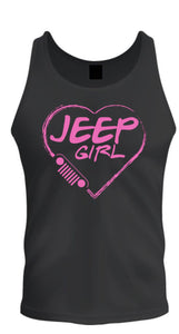 pink jeep girl heart t-shirt 4x4 /// off road s-2xl tee tank top