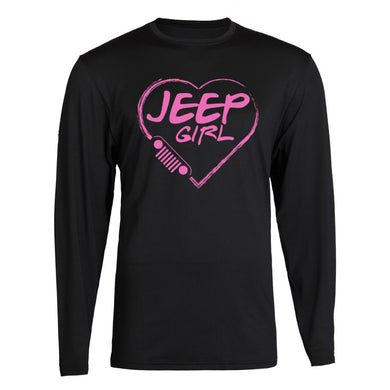 pink jeep girl heart tee unisex t-shirt long sleeve