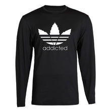 Load image into Gallery viewer, addicted tee weed blunt kush dope swag marijuana shirt flag unisex black  s - 2xl black long sleeve tee