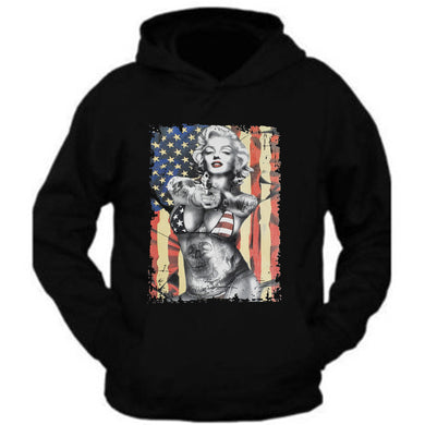 marilyn monroe usa flag hoodie sweatshirt