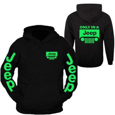 jeep sweatshirt /// jeep only in a jeep s - 2xl /// 4x4 /// off road hoodie sweatshirt (hoodie)