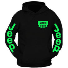 Load image into Gallery viewer, jeep hooded sweatshirt /// neon green hoodie // s-2xl /// 4x4 /// off road