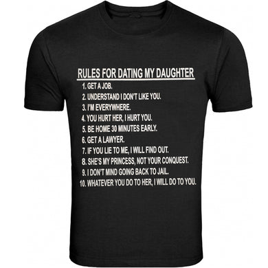 father's day gift for dad shirt rules for dating my daughter  s - 5xl t-shirt tee