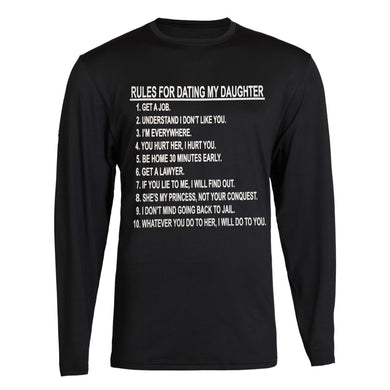 father's day gift for dad shirt rules for dating my daughter long sleeve tee