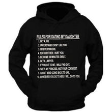 Load image into Gallery viewer, father&#39;s day gift for dad shirt rules for dating my daughter hoodies sweatshirt s to 3xl