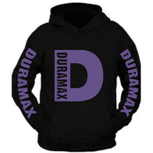 Load image into Gallery viewer, duramax big design all colors black hoodie hooded sweatshirt purple