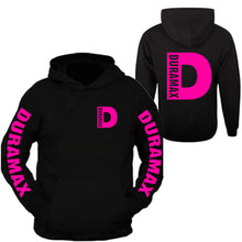 Load image into Gallery viewer, duramax hoodie sweatshirt all sizes all colors front and back neon pink