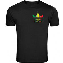 Load image into Gallery viewer, addicted rasta bob color tee s - 5xl black t-shirt tee the back is plain