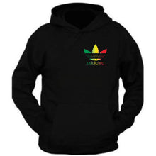 Load image into Gallery viewer, addicted rasta bob color tee s - 5xl black hoodie hooded sweatshirt the back is plain