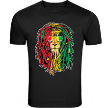 Load image into Gallery viewer, bob marley lion rasta jamaica 1945 rasta leaf tee zion t-shirt tee