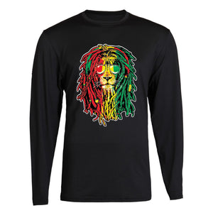 bob marley lion rasta jamaica 1945 rasta leaf tee zion long sleeve tee