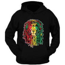 Load image into Gallery viewer, bob marley lion rasta jamaica 1945 rasta leaf tee zion licensed hoodie sweatshirt