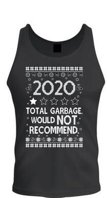 christmas xmas tank top 2020 total garbage would not recommend tee s -2xl black tank top