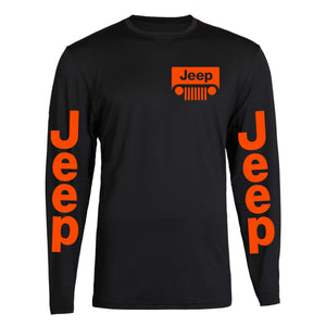 orange jeep s - 2xl 4x4 off road long sleeve tee