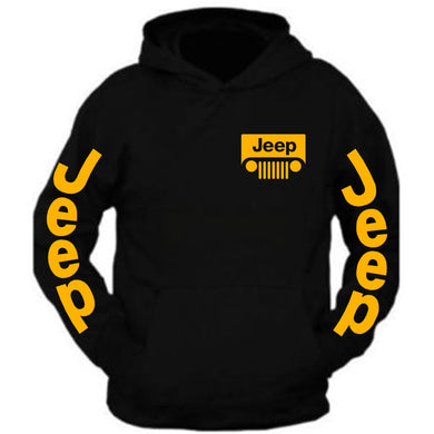 yellow jeep hooded sweatshirt /// yellow jeep // s-5xl /// 4x4 /// off road