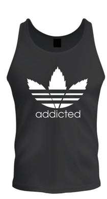white addicted weed t-shirt unisex color tee tank top s-2xl