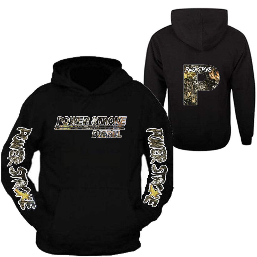 power stroke camo diesel power hoodie front & back ford power stroke diesel hoodie