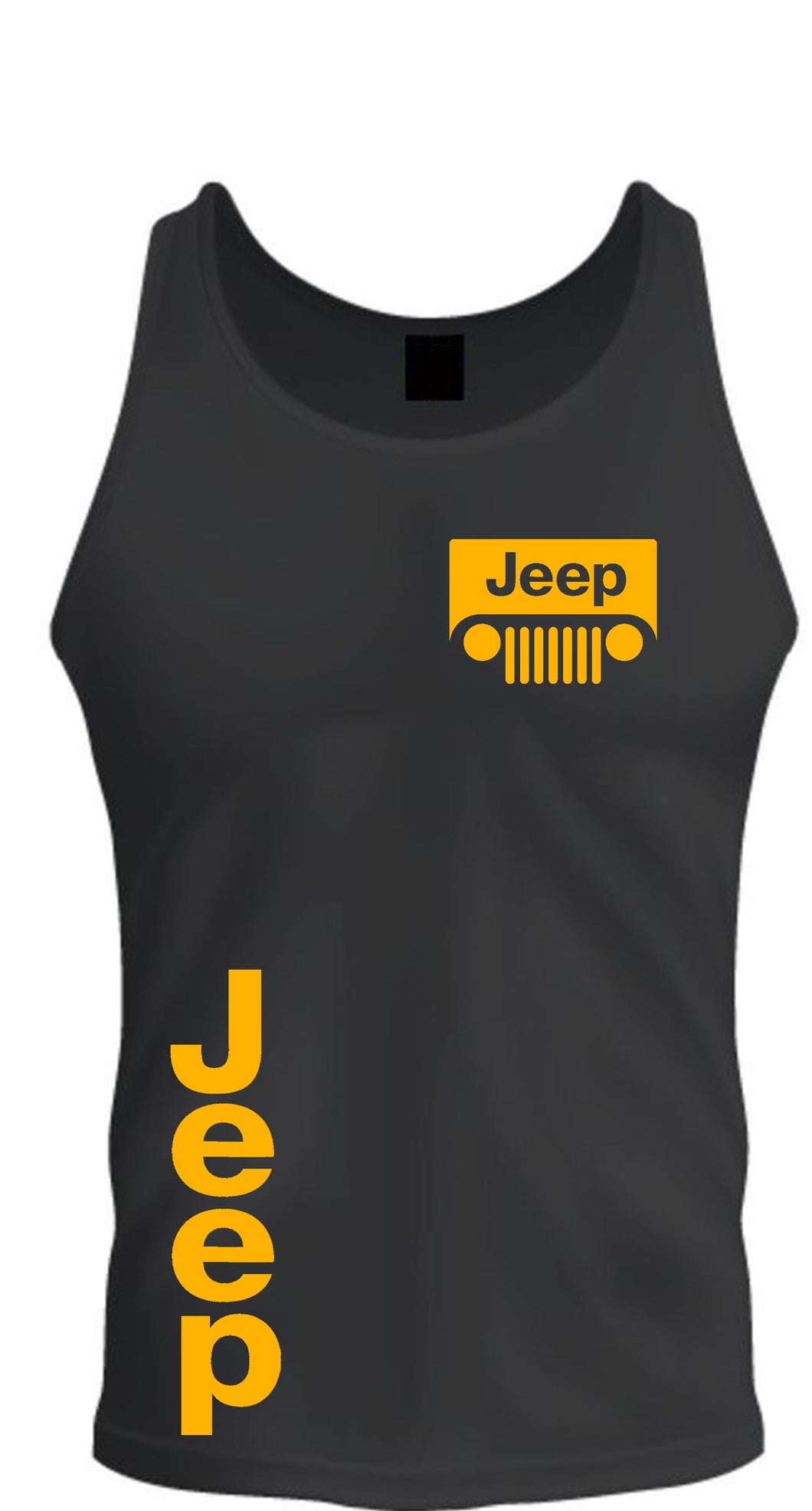 yellow jeep tee tank top